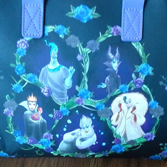 NWOT Loungefly Black and Purple Disney Villains Satchel - Picture 2 of 3